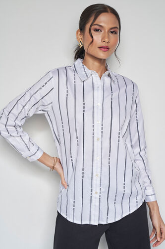 Stripe Play Shirt, White, image 1